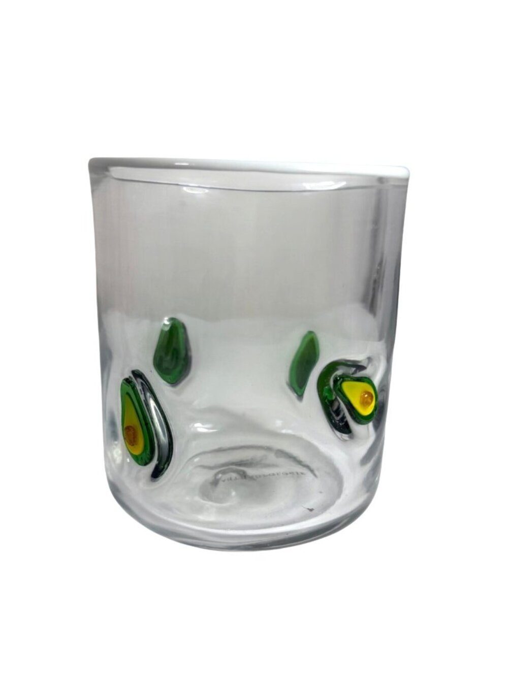 Anthropologie Avocado-Decorated Juice Glass Tumbler 12 Oz NEW